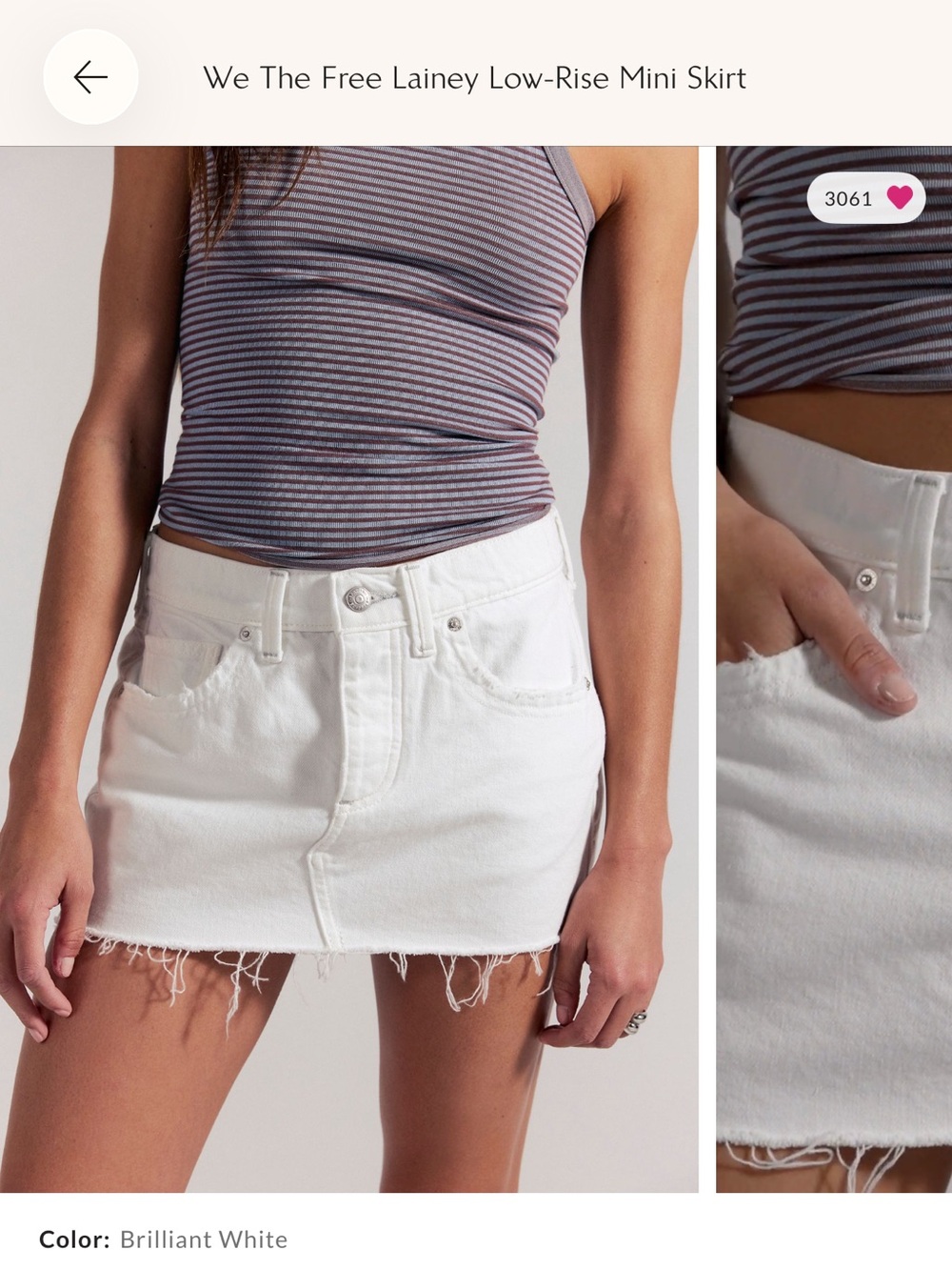 We the Free Lainey Low Rise Mini Skirt